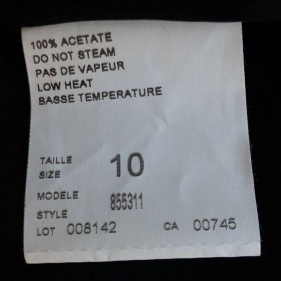 Vtg 80's JS Collections Top Formal Sleeveless Floral Brocade Scroll Blk Sz 10 - Picture 5 of 8